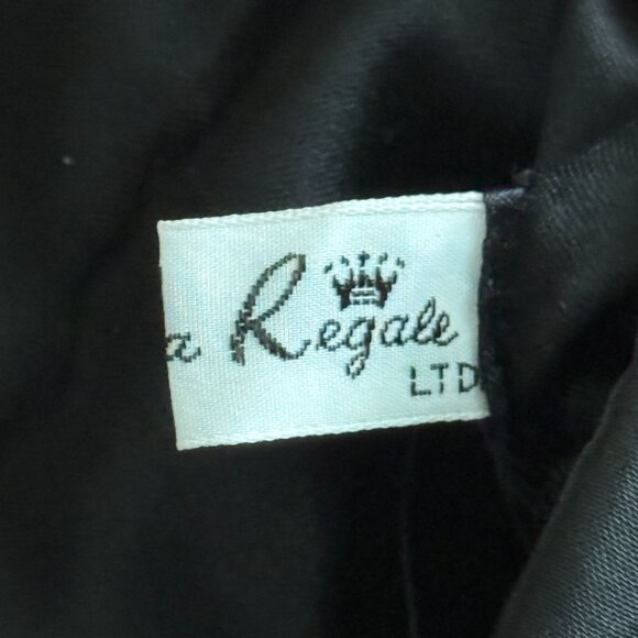 Vintage La Regale Black Beaded Small Mini Purse with Long Shoulder Strap - Picture 6 of 7